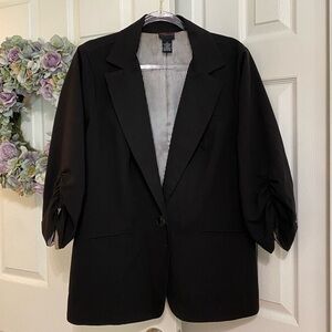 Torrid 3/4 Gathered Sleeves Blazer Jacket